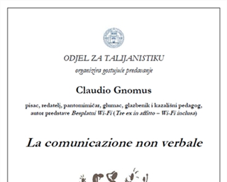 Gostujuće predavanje Claudia Gnomusa